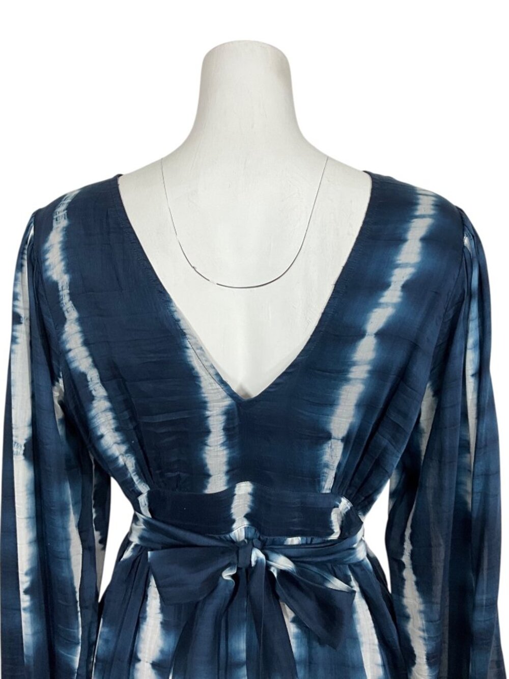 Anthropologie Verb by Pallavi Singhee Beaded Tie-Dye Mini Dress M Blue - Picture 11 of 16